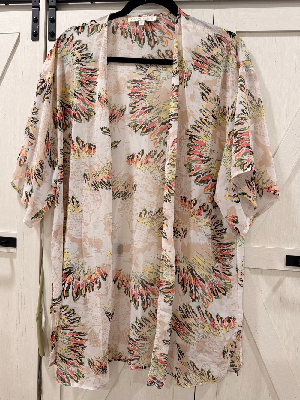 Daniel Rainn Sheer Floral Kimono Coverup